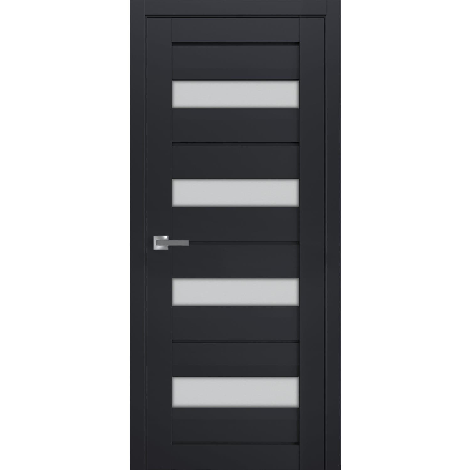 SartoDoors Veregio 7455 | Interior French Doors French Door | Solid Wood w/ Glass | 18x80, Antracite Bedroom Door Bathroom Door