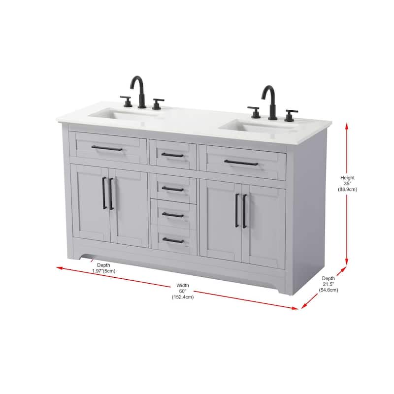 Nathaniel Double Bathroom Vanity (54-84 inch)