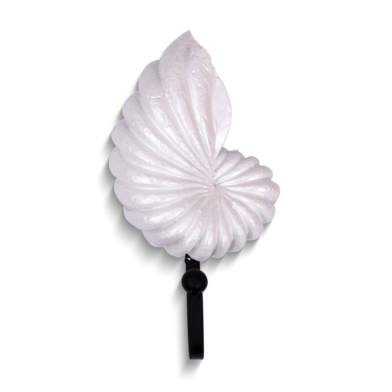 Curata Seashells Set of 3 Resin and Iron Wall Hooks