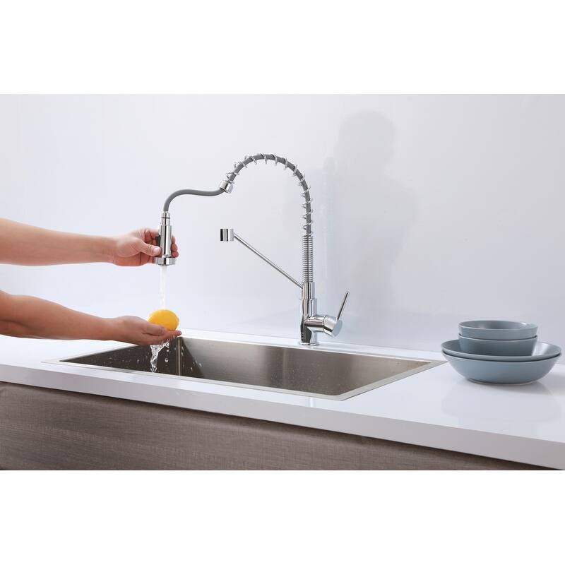 Indigo Home Single Handle Pull Down Sprayer Kitchen Faucet
