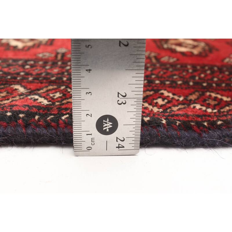 ECARPETGALLERY Hand-knotted Baluch Red Wool Rug - 3'3 x 6'7