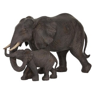Polystone Elephant Family Decorative Sculpture - Brown - Roche River ...