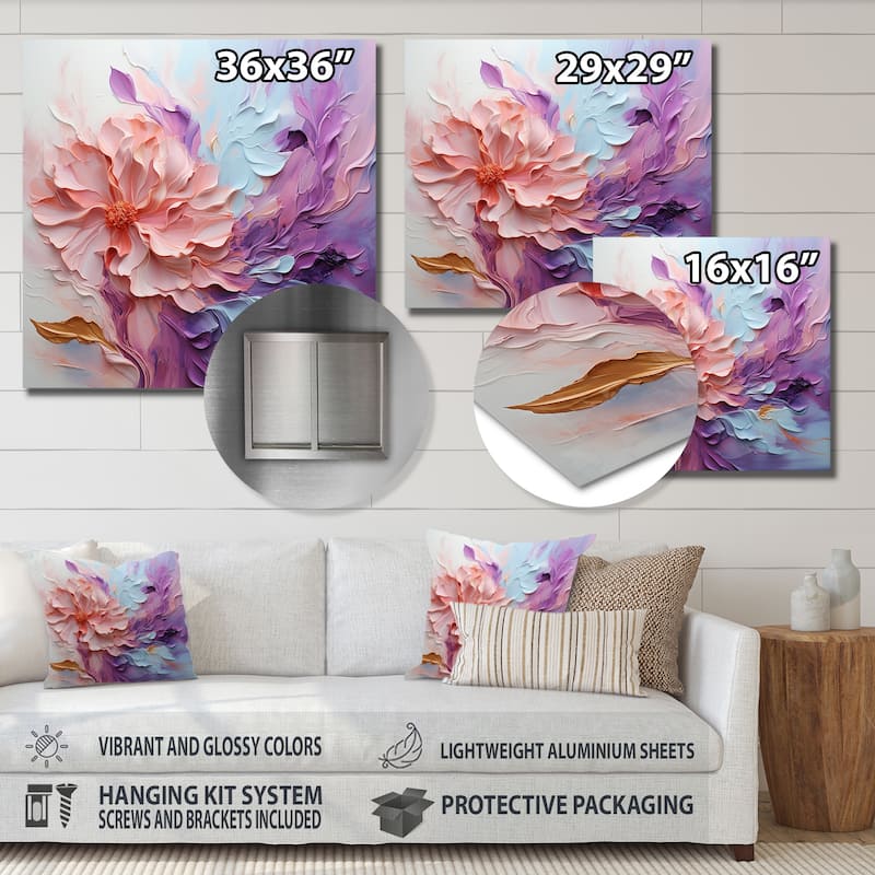 Designart "Whirling Dreamscape" Abstract Spirals Metal Wall Art Living Room