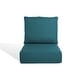 preview thumbnail 100 of 103, Pocassy 22"x24"x6" Thick Cushions Pillows Indoor & Outdoor Cushion 1 Set Seat & Back Cushion - Peacocka Green Cushion
