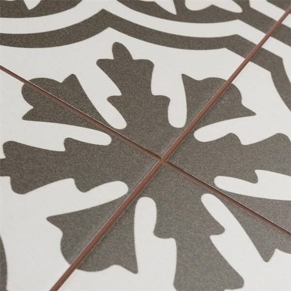 Somertile 17 625x17 625 Inch Tudor Charcoal Brown Ceramic Floor And Wall Tile 5 Tiles 11 02 Sqft Overstock 12046258 Sample
