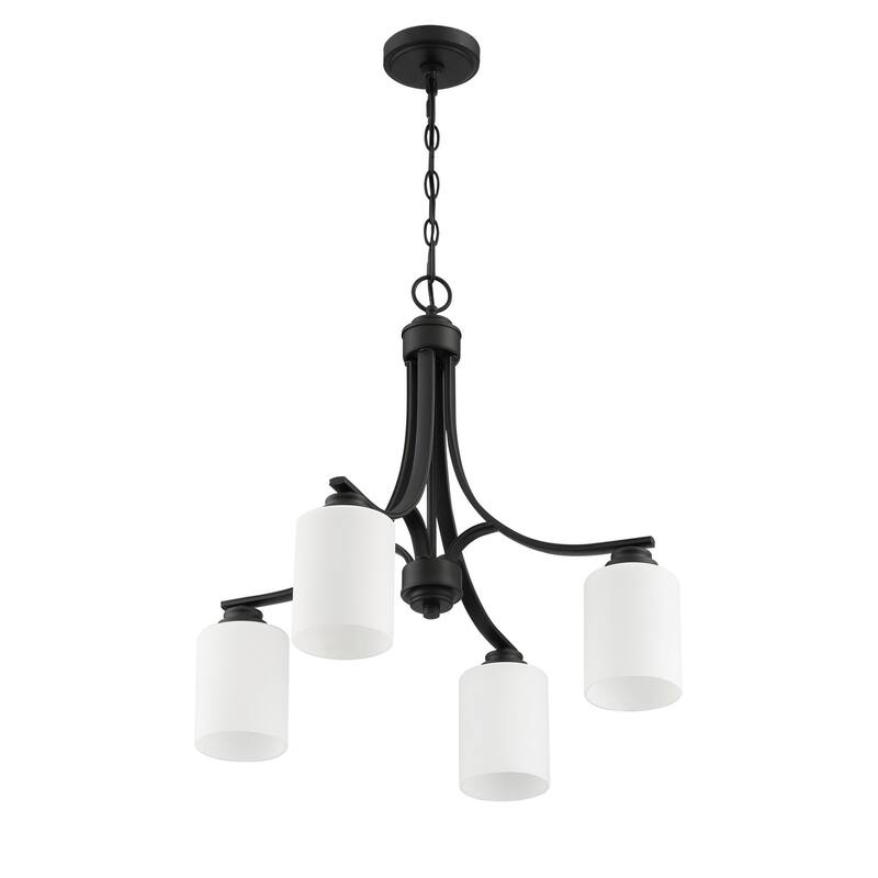 Craftmade Bolden 4 Light 23" Wide Chandelier with Frosted Glass Shades