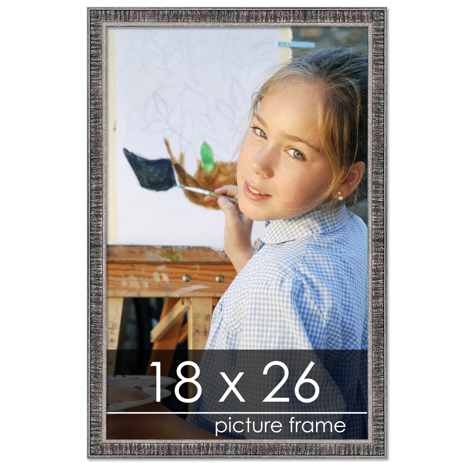 18x26 Distressed/Aged Black Complete Wood Picture Frame with UV Acrylic,  Foam Board Backing, & Hardware - Bed Bath & Beyond - 38712195