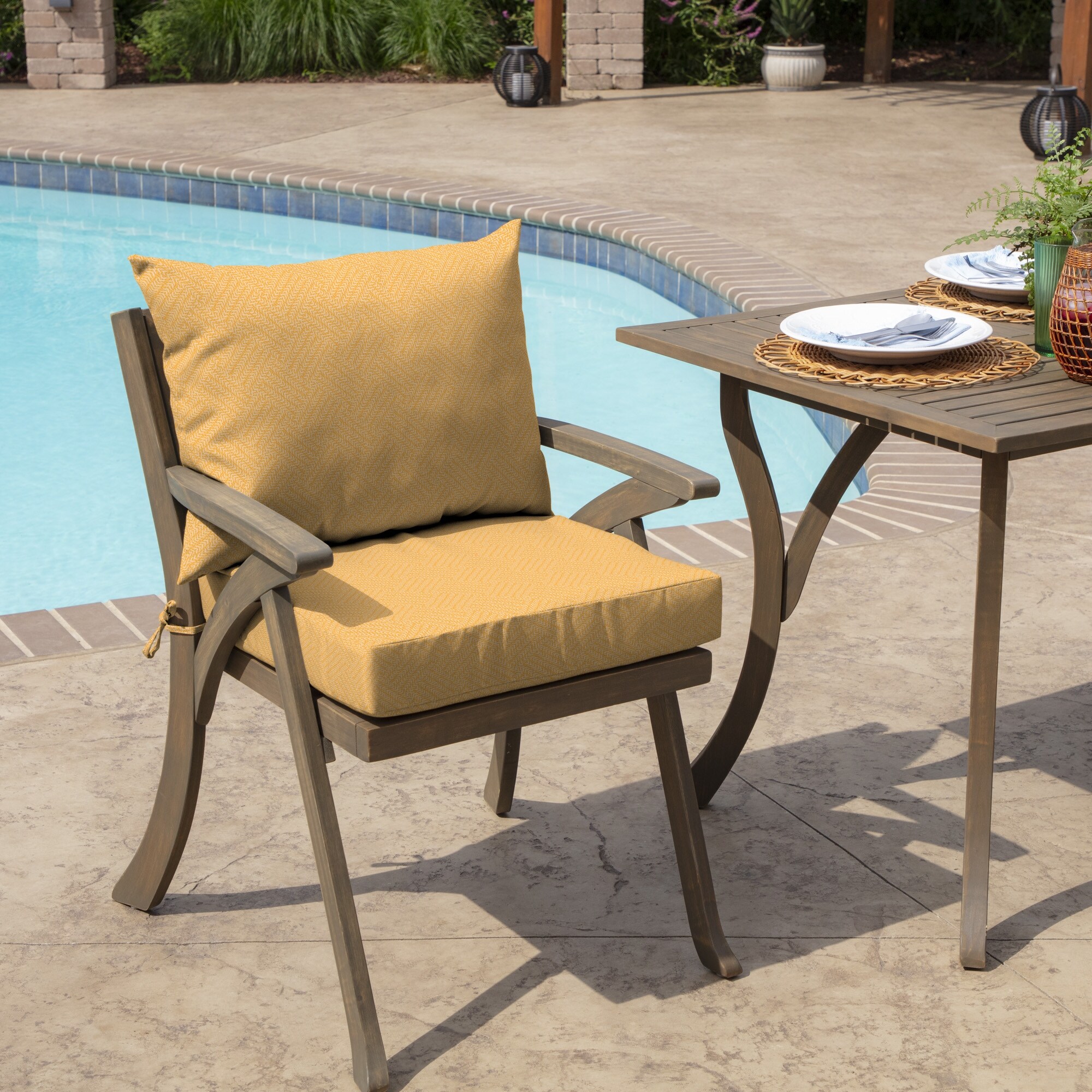 Alana Tile Outdoor Chair Cushions 21 X 21 ARDEN Outdoor 21 X 21