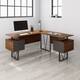 Reversible L-Shape Workstation Desks with Drawers and File Cabinet ...