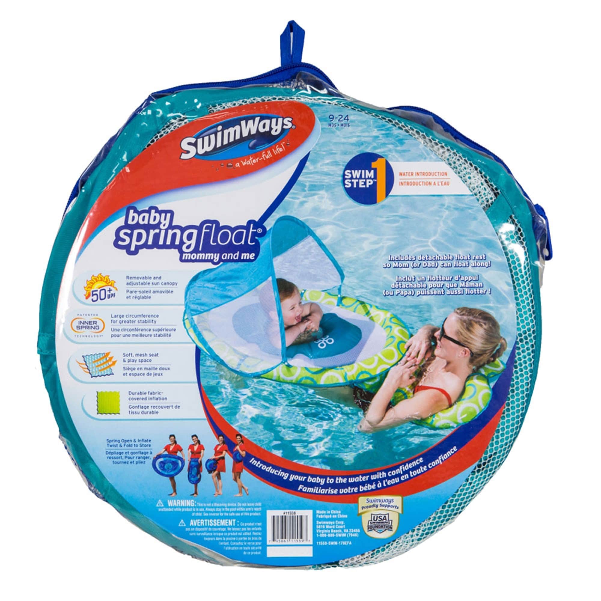 Swimways 9 to 24 Months Mommy and Me Baby Spring Float with Canopy and Mesh  Bed - 1.29 - Bed Bath & Beyond - 35462914
