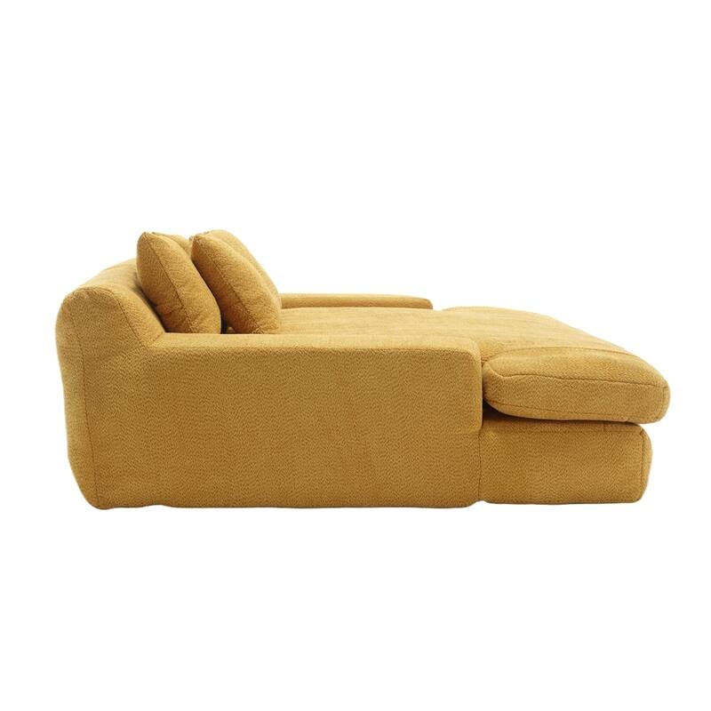 2-seater lazy sofa With 5 back pillows,Comfy Sofa- Deep Seat Couch for Living Room