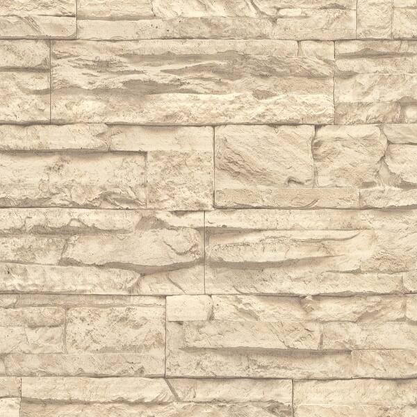 slide 2 of 15, Galerie Wallcoverings Bricks and More Collection Wide Granite Slabs Matte Finish Vinyl on Non-woven Wallpaper Roll 33-feet long x 21-inches wide - Beige