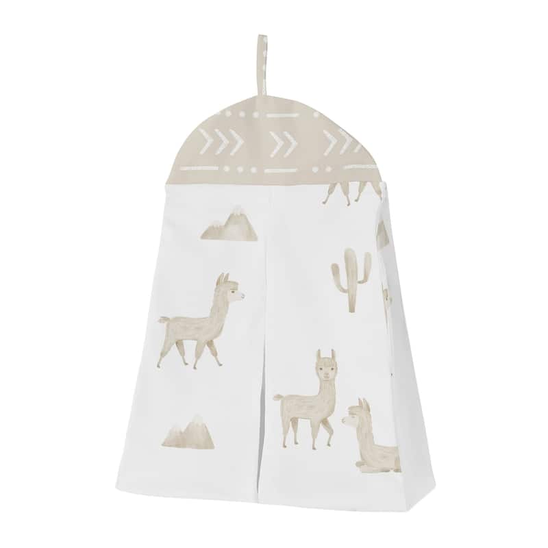 Boho Llama Boy Girl 4pc Nursery Crib Bedding Set - Gender Neutral Beige Taupe Bohemian Southwest Watercolor Mountain Farmhouse