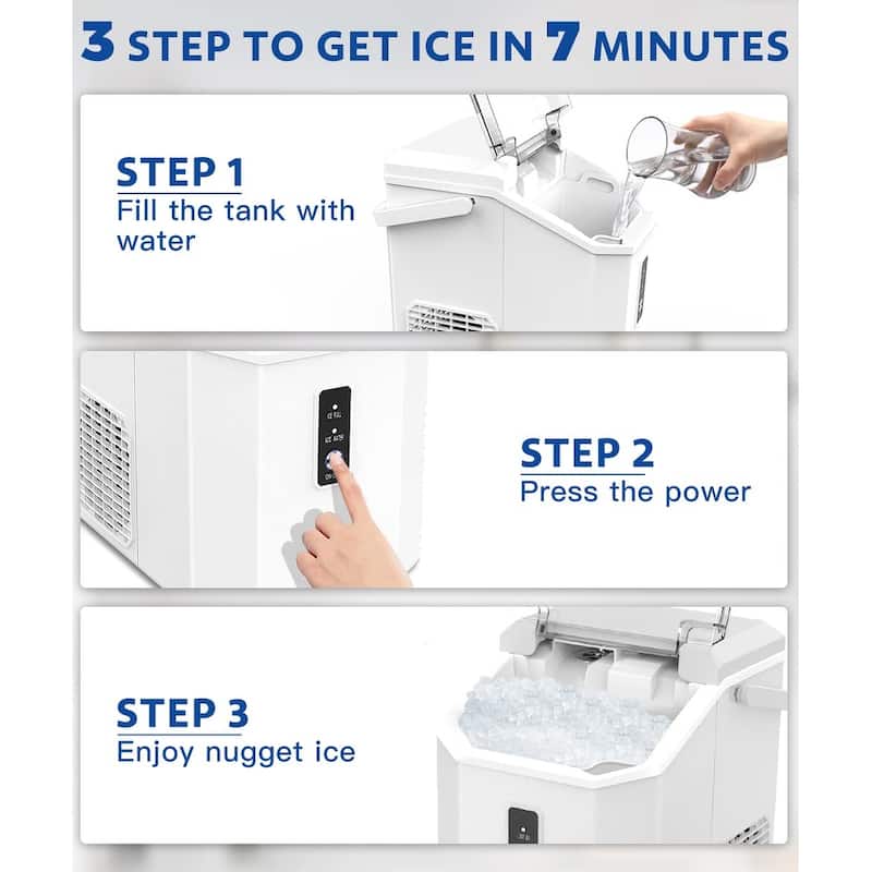 Ice Maker with Handle,33lbs/Day,