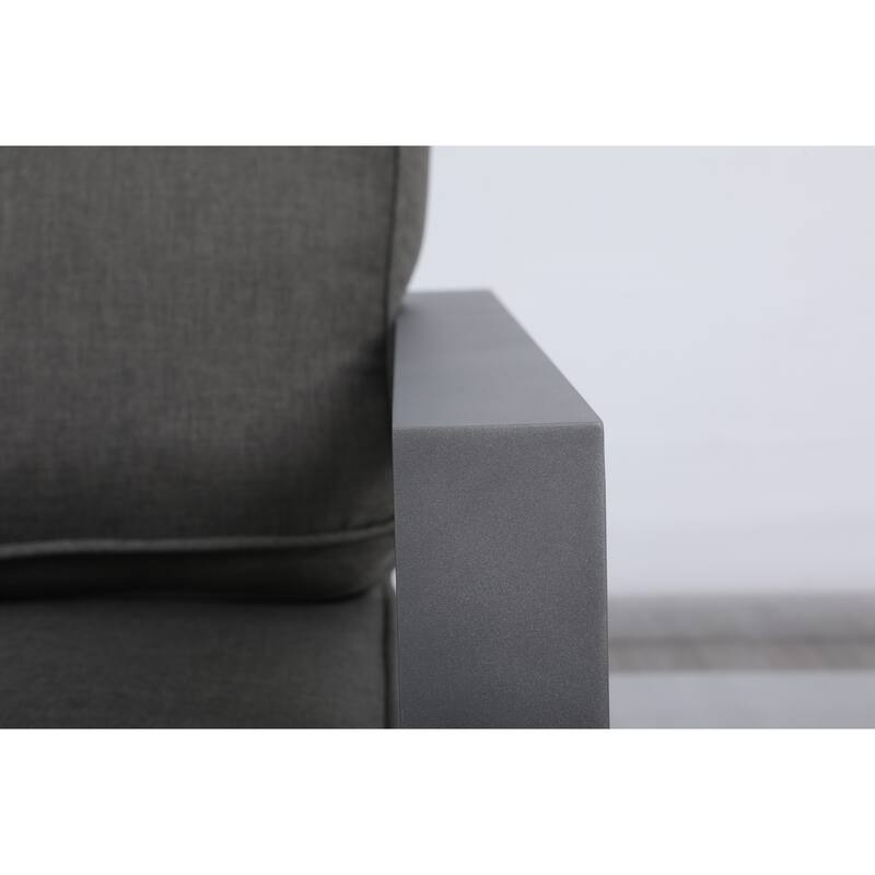 Cabo Aluminum Sofa with Gray Frame with Cushion.