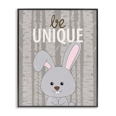Stupell Be Unique Woodland Bunny Framed Giclee Art Design By Kim Allen