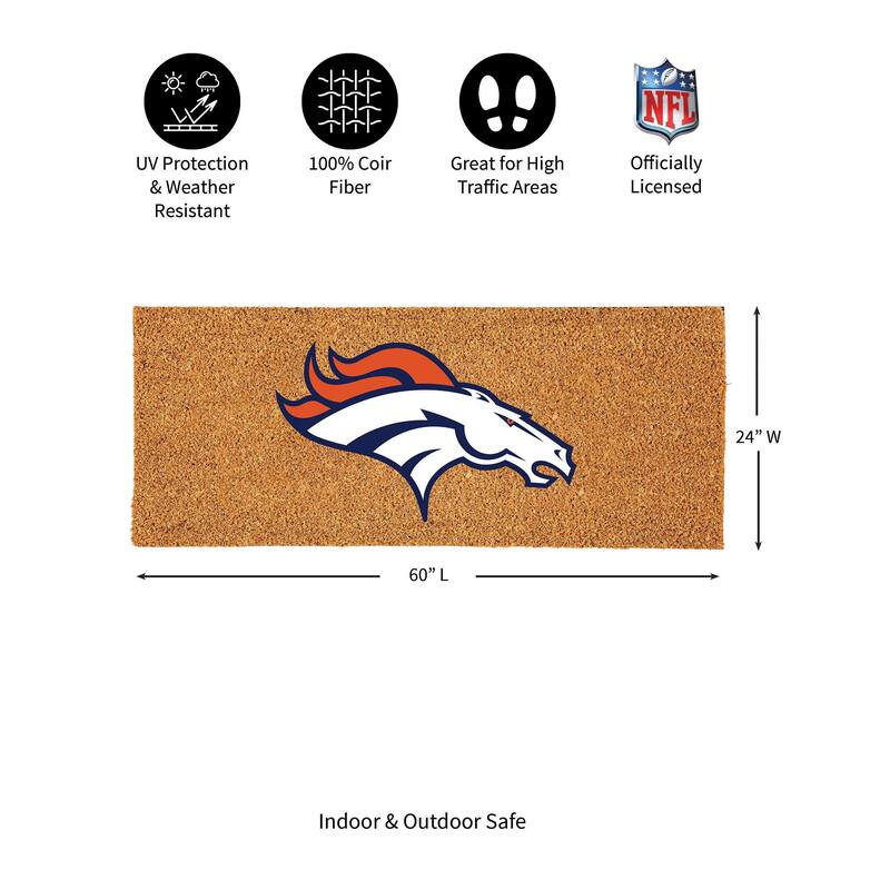 Denver Broncos Full Color Indoor/Outdoor Coir Mat