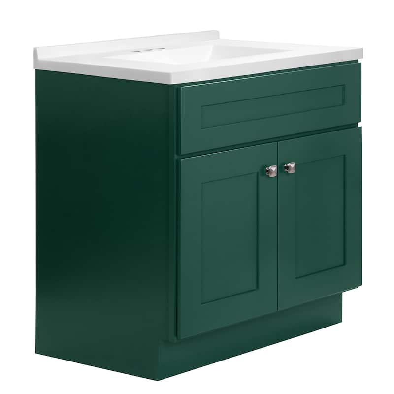 Design House 233411 Brookings 31" Free Standing Single Basin Vanity - Hunt Club - Natural Finish