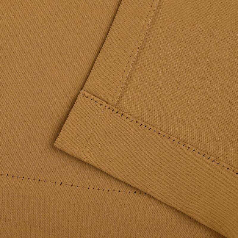 Superior Solid Machine Washable Room Darkening Blackout Curtains with Back Tabs, Set of 2