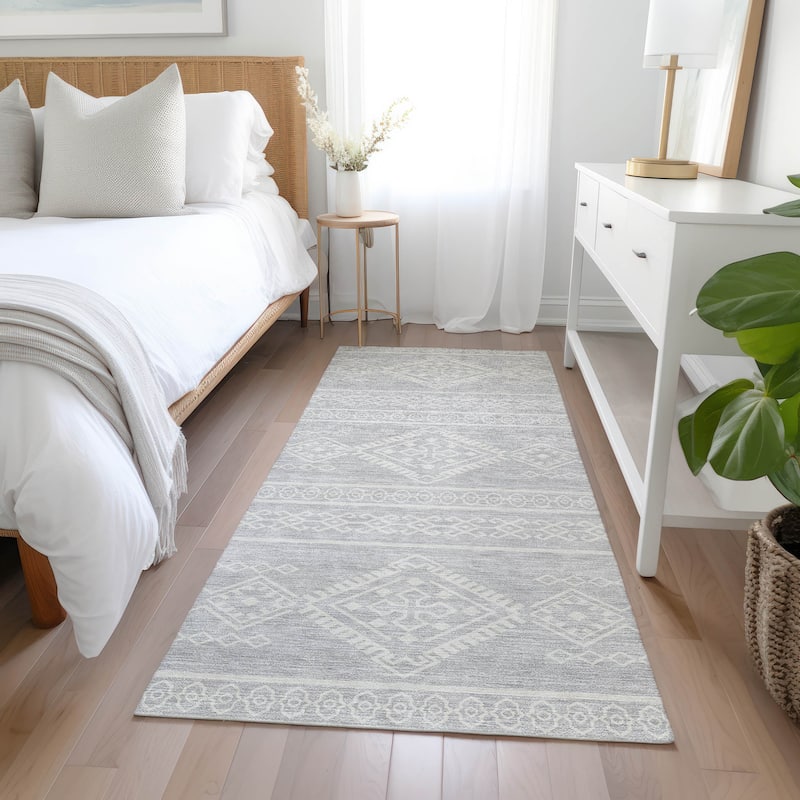 Machine Washable Indoor/ Outdoor Chantille Moroccan Boho Rug