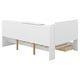 preview thumbnail 13 of 23, Twin Wooden Platform Bed Frame with Upholstered Storage Headboard