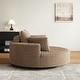 preview thumbnail 59 of 89, GDFStudio - Lavelle Corduroy 360 Degree Swivel Chair Fluffy Modern Sleeper