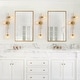 preview thumbnail 13 of 41, Bola Modern Gold 3-Light Chandelier Wall Sconce Textured Glass Bathroom Vanity Light
