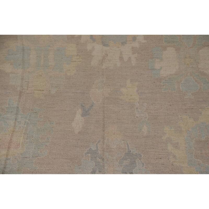 Vegetable Dye Oushak Large Area Rug Handmade Wool Carpet - 10'5"x 13'8"