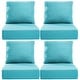 preview thumbnail 51 of 120, Gymojoy 24"x24"x6" Thick Cushions & Pillows Set - Deep Seat Indoor/Outdoor Water & Fade Resistant Pale Blue - Four Sets