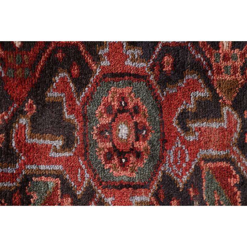 Vintage Vegetable Dye Heriz Persian Area Rug Hand-knotted Wool Carpet - 9'11" x 12'10"