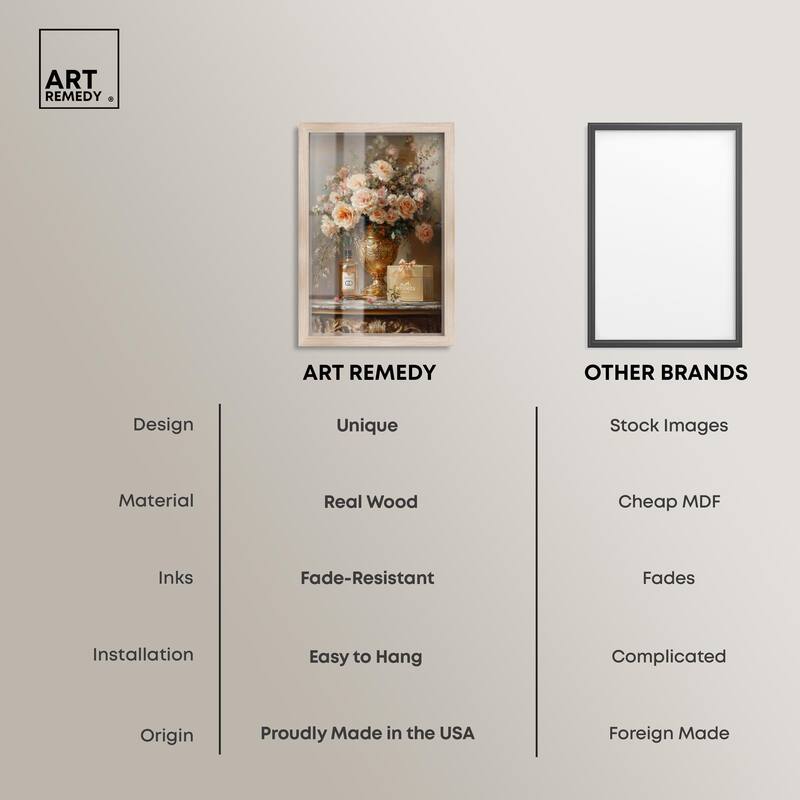 Classical Vase Tans and Floral Shadowbox by Art Remedy