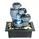 preview thumbnail 7 of 6, Indoor Portable Waterfall Tabletop Fountains w/LED Lights 10.2-inch H