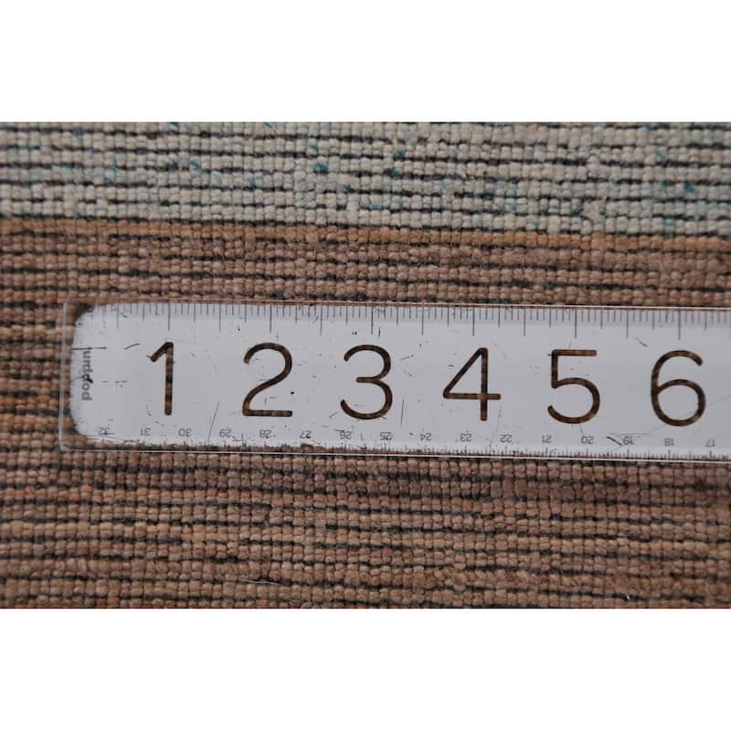 Hand Knotted Oriental 100% Wool Carpet Tribal Tribal Brown Gabbeh Area Rug - 9' 11'' X 7' 9''
