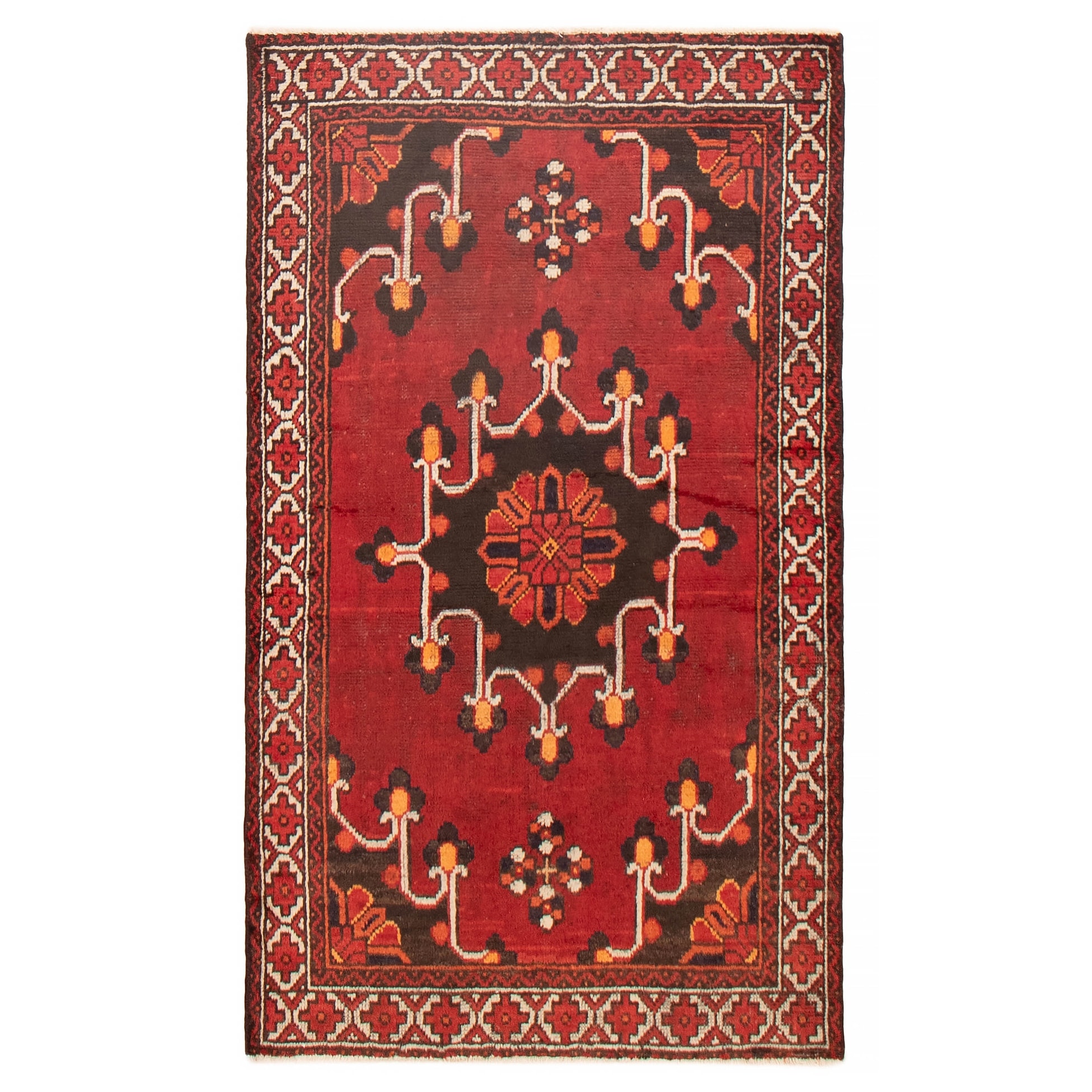 ECARPETGALLERY Hand-knotted Andelz Dark Red Wool Rug - 3'9 x 6'4