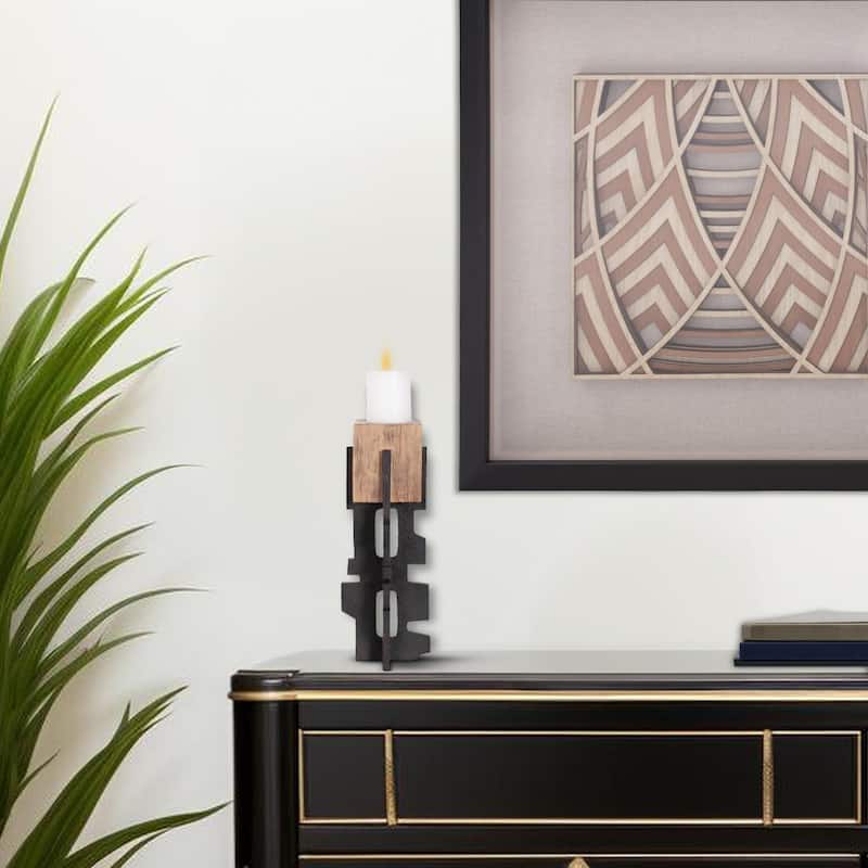 Cade Architectural Pillar Candle Holder- Tall