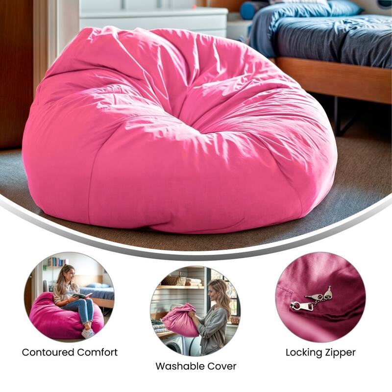 Oversized Refillable Bean Bag Chair for Kids and Adults