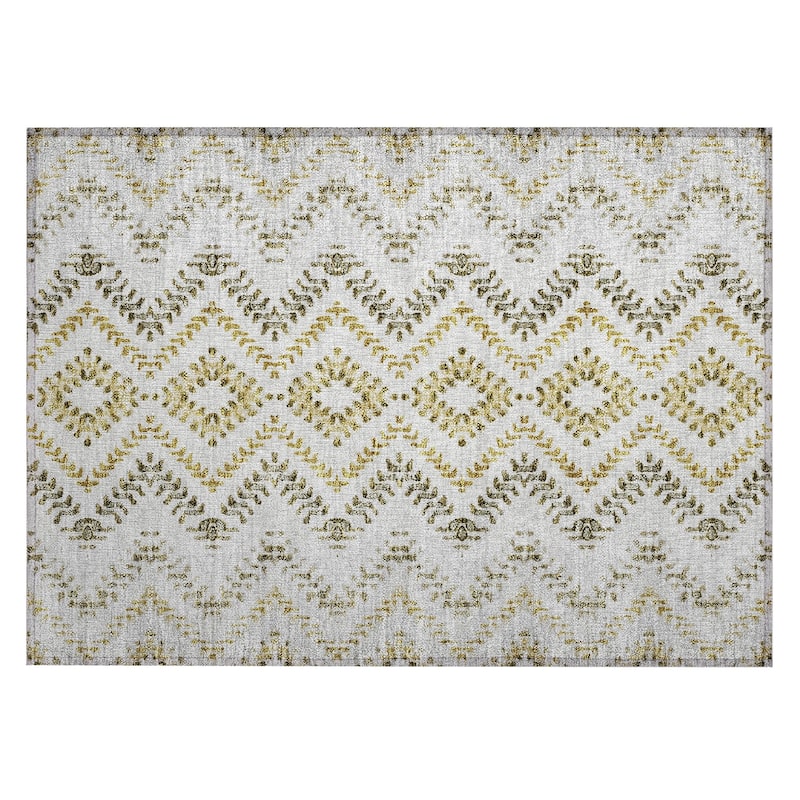 Machine Washable Indoor/ Outdoor Chantille Boho Global Rug