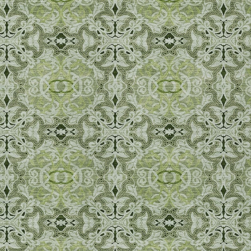 HomeRoots Medallion Transitional Rectangle Outdoor Rug