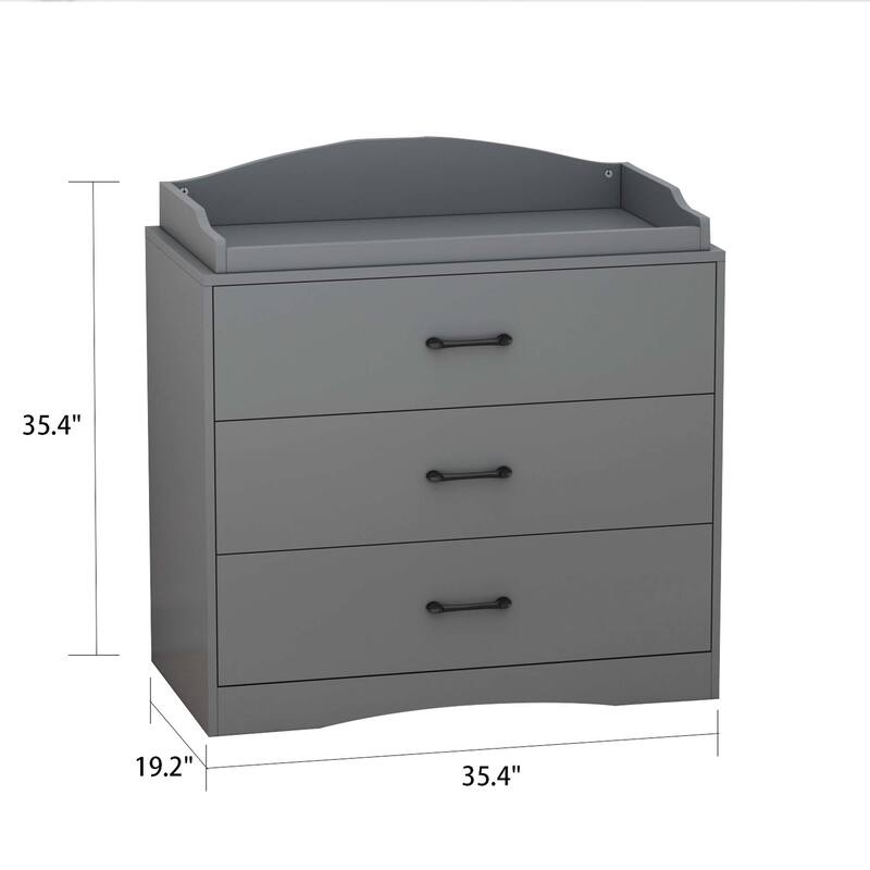 Timechee 35.4"W 35.4"H Changing Table Dresser