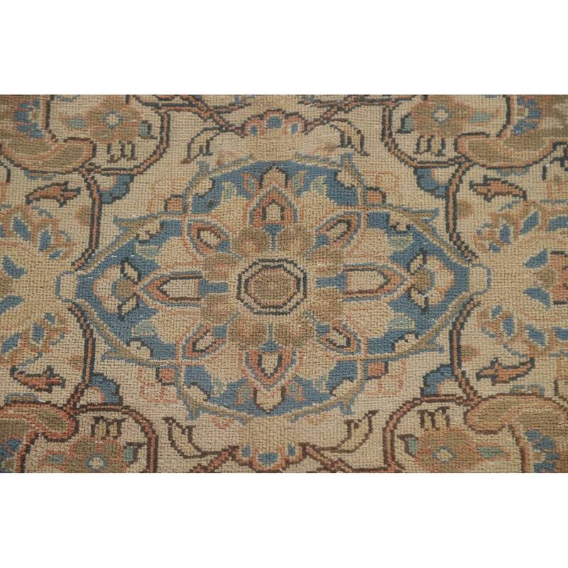 Hand Knotted Oriental 100% Wool Carpet Traditional Floral Oranges & Rust Kashan Area Rug - 13' 2'' X 9' 7''