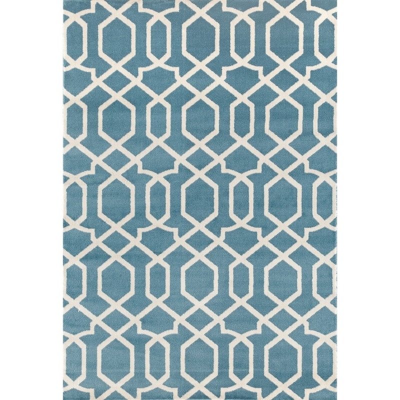 World Rug Gallery Contemporary Trellis Design Soft Indoor Area Rug