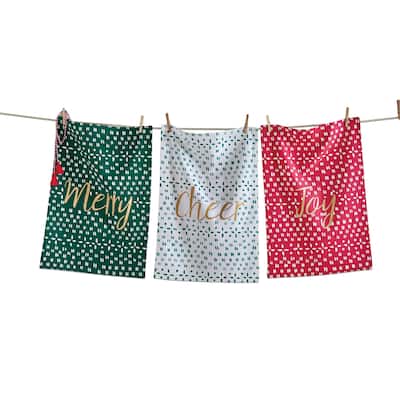 Joyful Dishtowel Set Of 3 Dish Cloth For Drying Dishes And Cooking