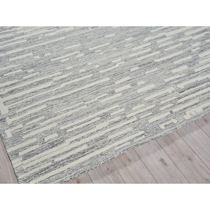 Exquisite Rugs Carmel Handmade Hand-tufted New Zealand Wool on Canvas Natural Gray/Ivory Area Rug