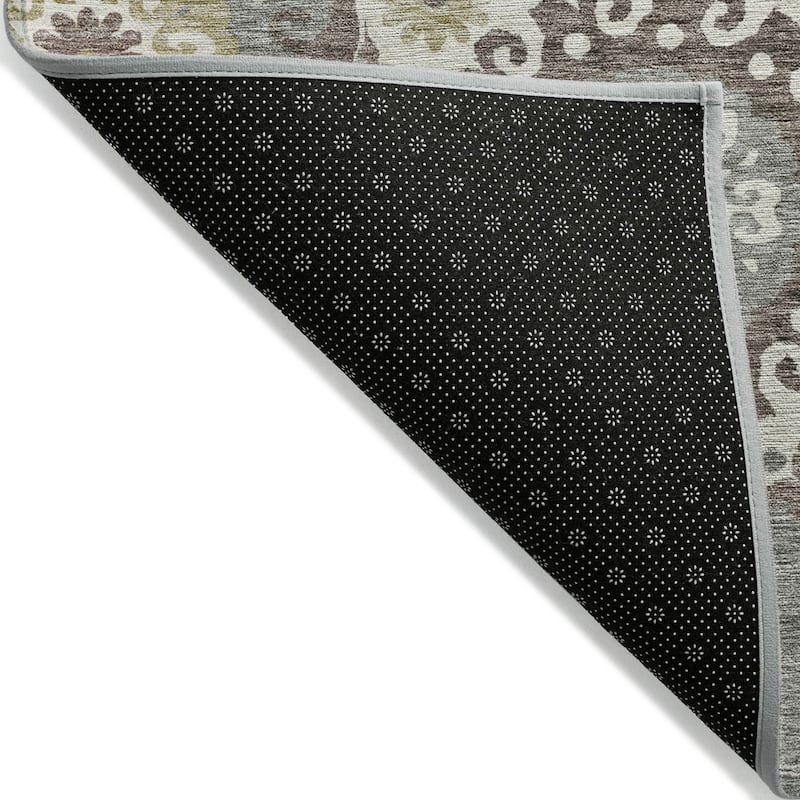 Machine Washable Indoor/ Outdoor Chantille Casual Medallion Rug