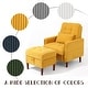 preview thumbnail 16 of 59, Adjustable Backrest Lounge Accent Chair Set with Storage Ottoman