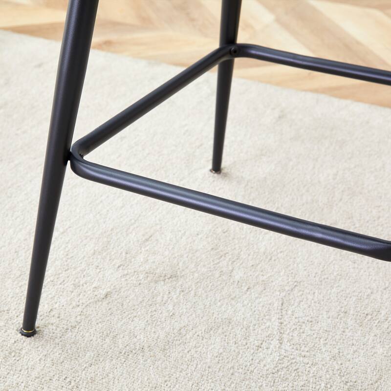 Swivel Bar Stools Set of 2, Modern Barstools with Backs, Upholstered Cotton Linen High Chairs for Island Kitchen