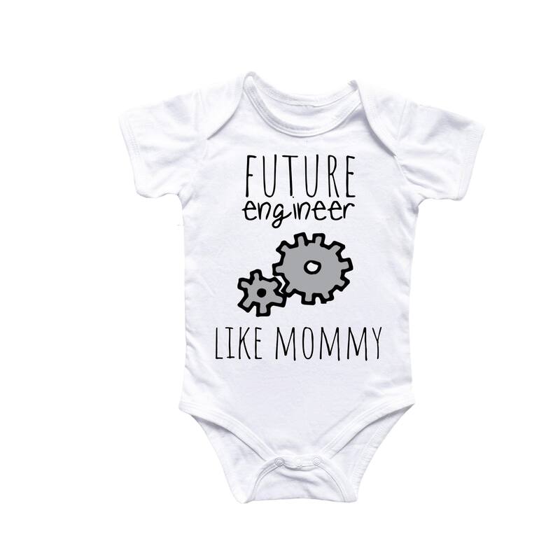 Engineer - Baby Boy Girl Clothes Infant Bodysuit Funny Cute Newborn - White - Newborn