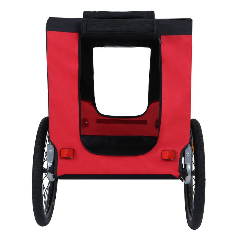 Large Folding Bike Trailer For Dogs - 66lb Capacity All-Terrain Pet Carrier, Durable Steel Frame For Cycling
