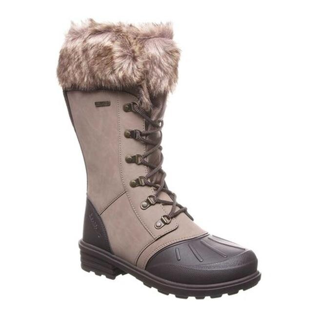 Shop Bearpaw Women S Dawn Tall Winter Boot Stone Action Leather