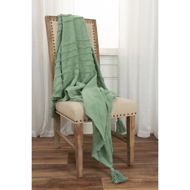 Rizzy Home Geometric Textured Cotton Throw